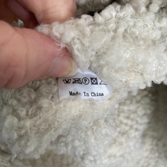 NWOT Native Rose Plaid Jacket Faux Shearling Moto Jacket - Picture 7 of 7